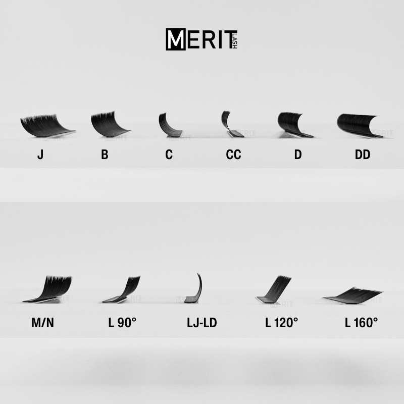 Merit Lash Eyelash extension round curls